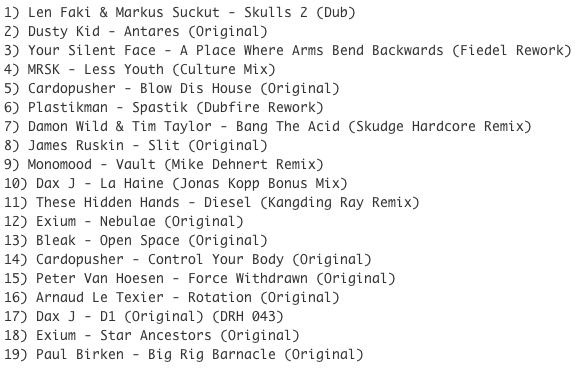 Subway Baby-In The Technotrunk (Part 29) TRACKLIST