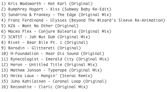 David Buvie-Are You Buvie Enough (Mixsession 12) TRACKLIST