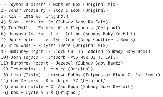 David Buvie-Are You Buvie Enough (Mixsession 13) TRACKLIST