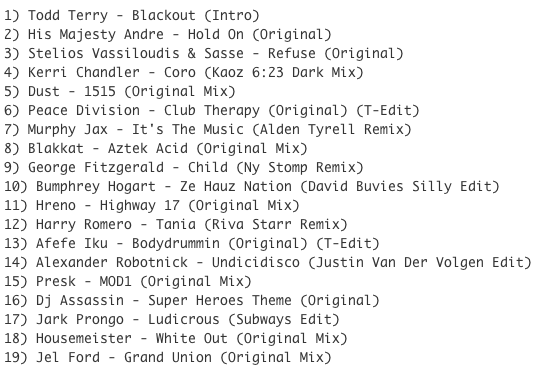 David Buvie-Are You Buvie Enough (Mixsession 14) TRACKLIST