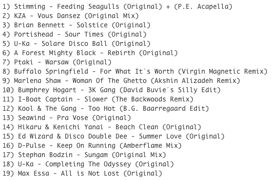 Subway Baby-Walkman Smoothie Traxx (Part 10) TRACKLIST