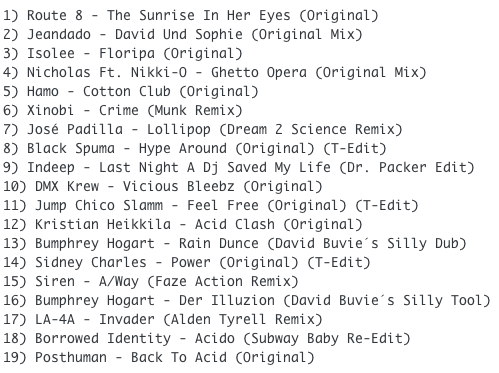 David Buvie-Are You Buvie Enough (Mixsession 20) TRACKLIST