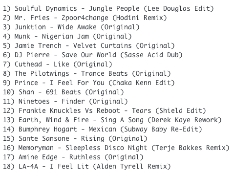 subway-baby-haus-your-buddy-mixsession-31-tracklist